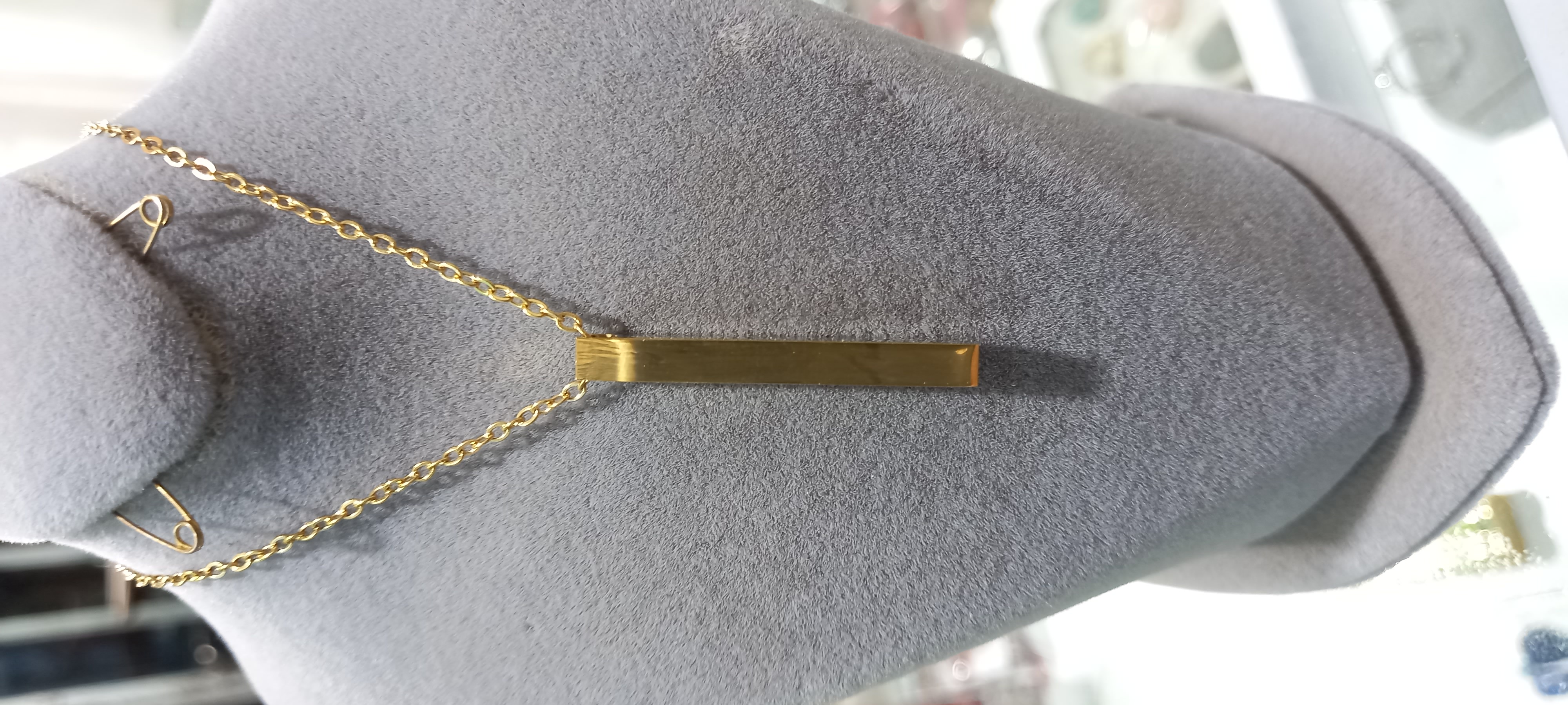 گردنبند مکعب عشق طلابی
